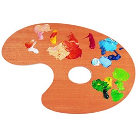 Lefranc & Bourgeois 33 x 22 cm Wooden Oval Paint Palette No. 4