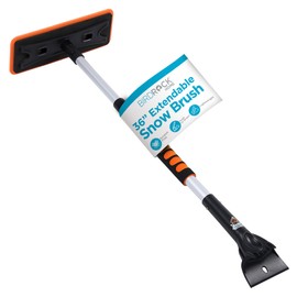 BIRDROCK HOME BIRDROCK HOME 36" Extendable Snow Pusher Brush & Detachable Ice Scraper for Cars | Aluminum Grip for Car, Truck, SUV | Safe on Auto Windshield & Windows | Wide Frost Remover for Semi & Small Vehicles
