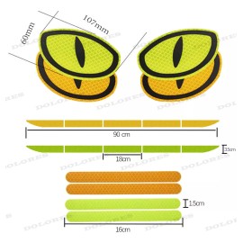 Dolores Set Calcomania Pegatina Cintas Reflectiva Sticker Moto Coche