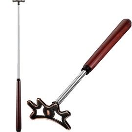 Sumind Retractable Pool Bridge Stick - Billiards Accessories Cue Bridge with Removable Head and Wooden Handle, Ideal for Pool Table(Brown)