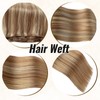 Weft Hair Extensions Human Hair, 12/613 Golden Brown to Bleach