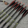 Wzenclave 50 Pcs Arrows Vanes 4-inch Shield Shaped Feather, Left