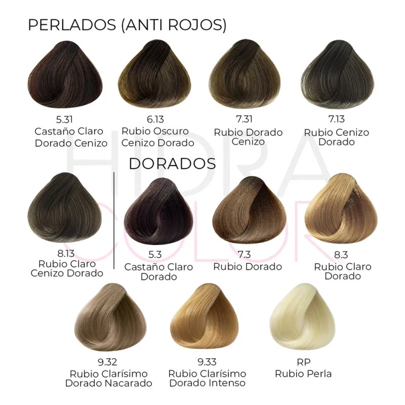 Tinte Para Cabello Hidracolor Naturales 90 Ml + Peróxido Tono