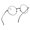 [Soarea] おしゃれ老眼鏡 メンズ レディース 丸メガネ ブルーライトカット かわいい 老眼鏡 (ブラック, 1.50)