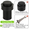 LDHHYH 6 PCS Black Door Stoppers, 2.3inch Stainless Steel Wall