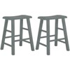 eHemco Heavy-Duty Saddle Seat Kitchen Counter Height Barstools, 24 Inches,