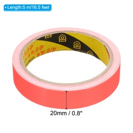 PATIKIL Leuchtband 20mm x 5 Meter, 1 Rolle fluoreszierendes Klebeband leuchtendes reflektierendes Band Schwarzlicht Glow-Band für Party, Orange Rot