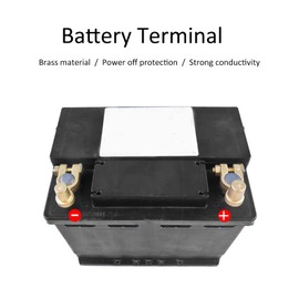 Battery Terminals Clamps,1 Pair SAE to JIS Car Battery Terminal Connector Positive Negative Top Post Brass Battery Terminal for Auto