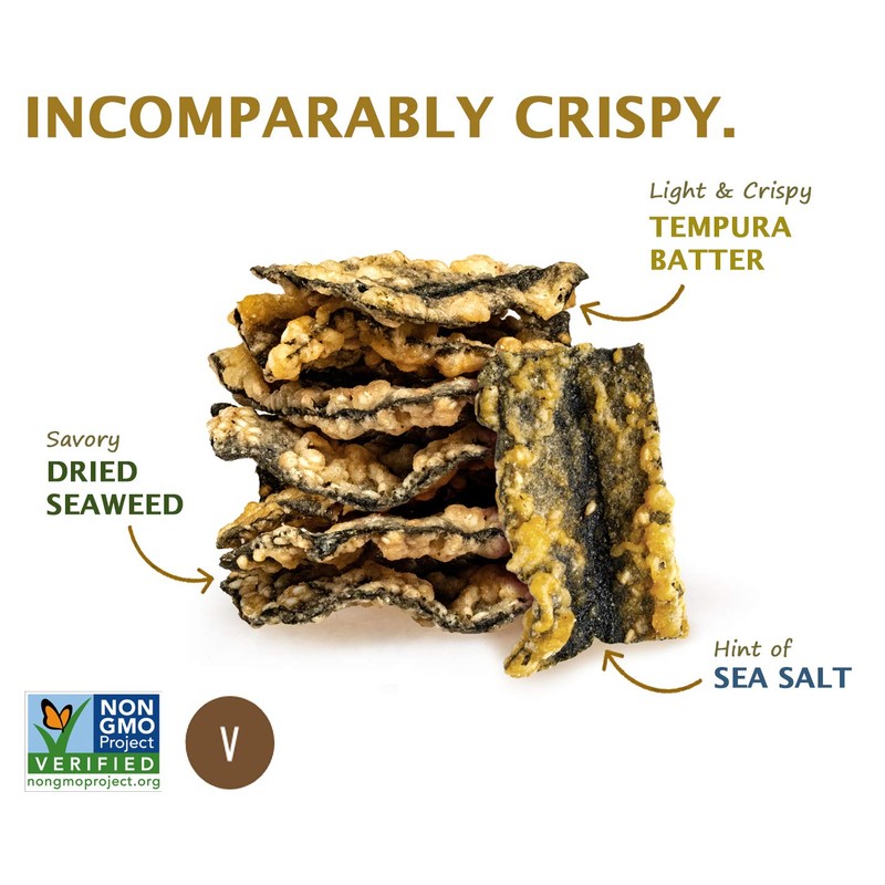 Woodridge Snacks | Tempura Seaweed Chips | Sea Salt Flavor