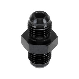 A ABSOPRO Female Flare Reducer Hose Fitting Adapter AN6 AN6 Fuel Line Connector Aluminum Black