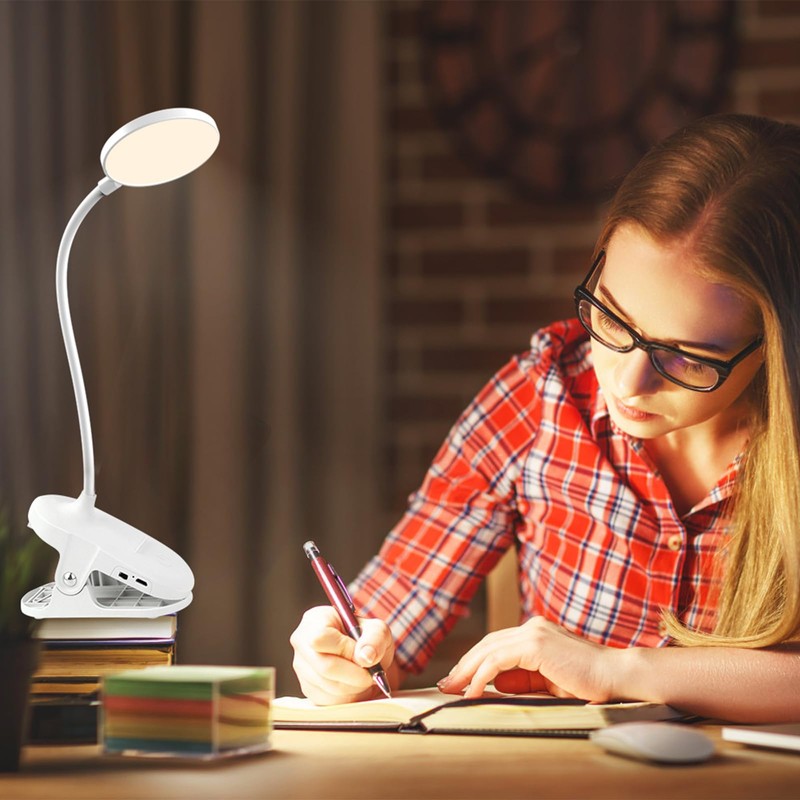KEWUZY Reading Lamp Bed, 20 LED Clamp Lamp with 3