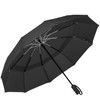 LANBRELLA Travel Umbrella, Compact Folding Vented Double Canopy Auto Open