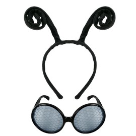 KATELUO Bee Costume Accessories, Antenna Headband Headpiece, Bee Costume Accessories, Bee Antenna Headband, Bee Party Headband, Bee Sunglasses, Animal Headbands, for Cosplay, Party Costume