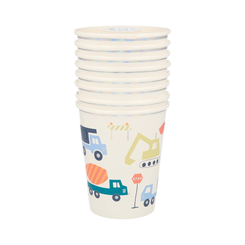 Meri Meri Construction Cups (Pack of 8)