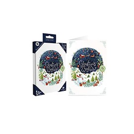 Tom Smith Pack 10 Charity Christmas Cards Night Before Xmas Door Design Made UK Eco