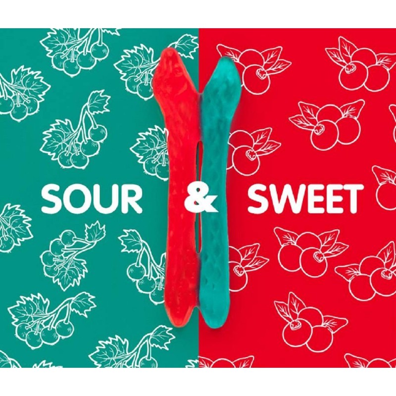 HARIBO Gummi Candy, Twin Snakes Sweet & Sour Gummy Candy,
