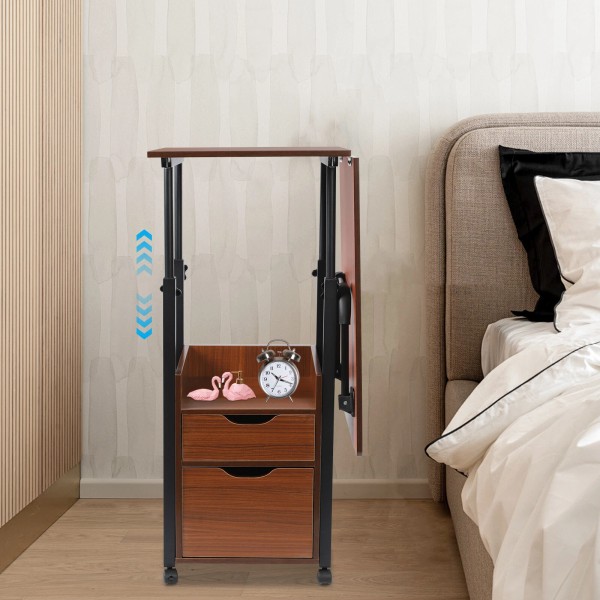 Overbed Laptop Table Desk Bed Table Folding Overbed Writing Table