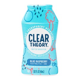 Clear Theory Water Flavoring Drops with Electrolytes, Water Enhancer Liquid Flavored Water Drink Mix, Hydration for Kids, Vegan, Gluten Free, Low Calorie, Blue Raspberry, 4 Pack, 1.62 Fl Oz Bottles