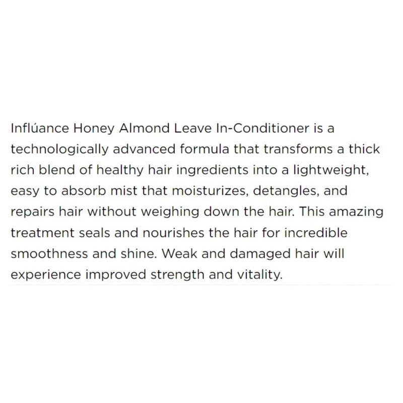 Influance Honey Almond Leave In Conditioner 4 oz Advanced Formula