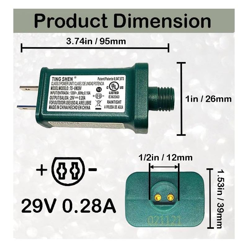 29V 0.28A Power Supply Class 2 Transformer Raintight IP44 US