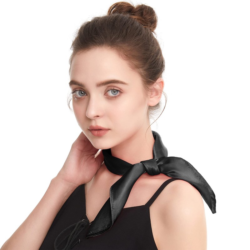 Zando Silk Head Scarf Wrap Neck Scarf Women Silk Feeling