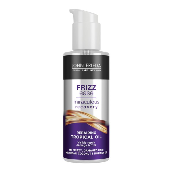 John Frieda Frizz Ease Hair Oil - Wunder Repair Series - Contents: 100 ml - Anti-Frizz Effect - Hair Type: Unruly, Frizzy, Damaged and Stressed