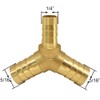 Joywayus 5/16"x 5/16"x 1/4" Barb Reducer, Brass Reducing Y 3-way