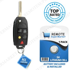 RemoteSuperMarket For 2003 2004 2005 2006 2007 2008 2009 2010 Volvo S60 S80 Car Remote Key Fob