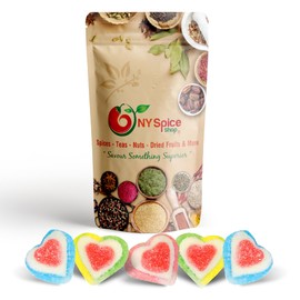NY SPICE SHOP Rainbow Triple Gummy Hearts - Jelly Fruit Slices - Gummies Candy Fruits For Jelly Lovers (3 Pound)