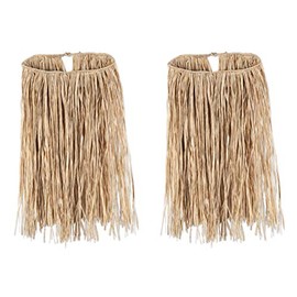 Beistle Adult Raffia Hula Skirts 2 Piece, 31" x 28", Natural