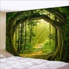 FENDROM Enchanted Forest Tapestry Nature Lanscape Sunshine Through Tree Cave