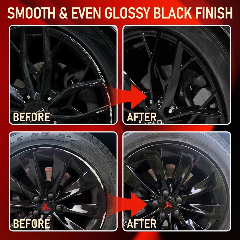 Gloss Black Rim Touch Up Paint, Rim Paint for Curb