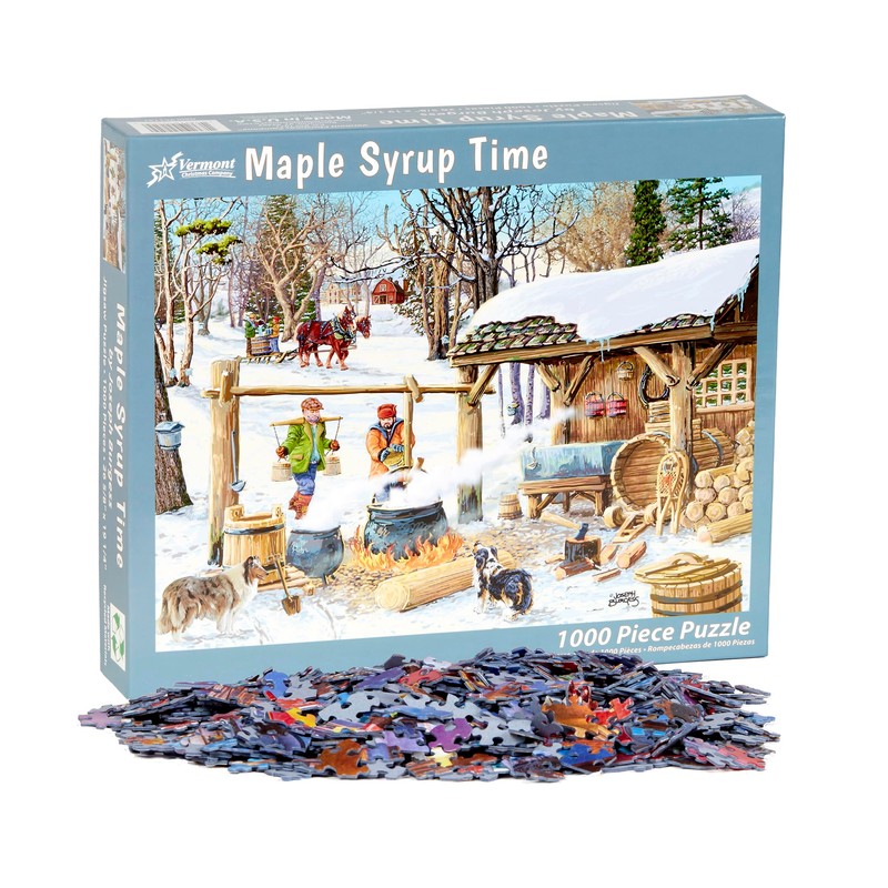 Vermont Christmas Company Maple Syrup Time Jigsaw Puzzle 1000 Piece