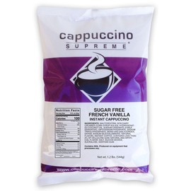 Cappuccino Supreme 1.2 lb bag Sugar Free French Vanilla Instant Cappuccino Mix