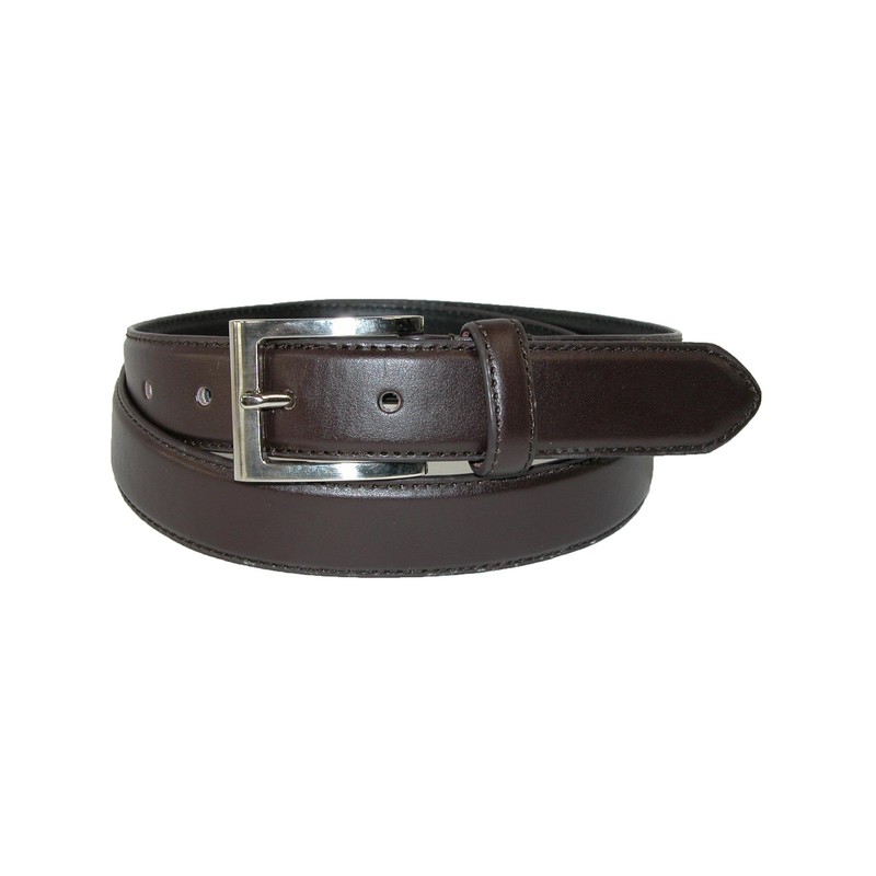 CTM® Men's Leather 1 1/8 Inch Basic Dress Belt with