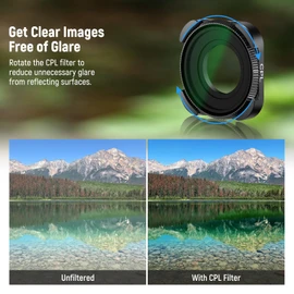 NEEWER Juego de Filtro ND Compatible con GoPro Hero 12 Hero 11 Hero 10 9 Negro,4 Pack ND8/16/32 CPL,Kit de Filtro de Lente Polarizador de Densidad Neutra HD Delgado Accesorio Cámara de Acción(Negro)