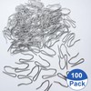 100 Pack Curtain Hooks, Rustproof Stainless Steel Heavy-Duty Offset Pin-On