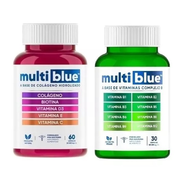 Multiblue Colágeno Hidrolizado + Complejo B Biotina Sfn