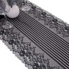 mookaitedecor Black Lace Table Runner for Wedding Decor,Embroidered Floral Table