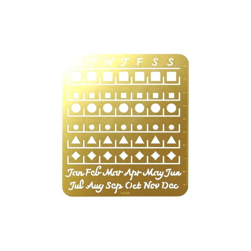 Midori 49101006 Template Planner Calendar L Monthly Block Pattern