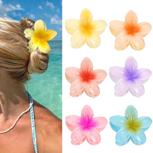 6 Colours Flower Hair Clip for Women and Girls, Non-Slip