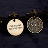 Placas grabadas para perros y gatos, Medallones redondos para collar