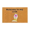 SAIONJI “Welcome to My Crib” Doormat, 18 x 30 Inch