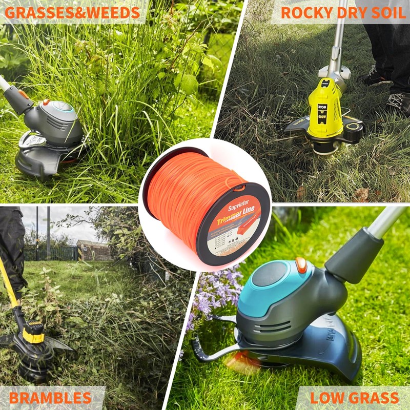 155 Trimmer Line Heavy Duty Square, 155 Weed Eater String,