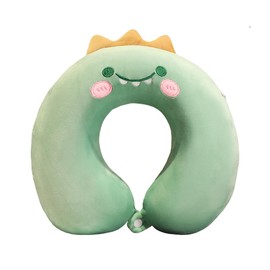MELECERi Travel Pillow for Airplane Road Trip Car Seat, Stuffed Animal Dinosaur Neck Pillow Soft Memory FoamU-Shaped Pillow