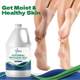 STELLAR CHEMICAL CORP Snow White Petroleum Jelly – Extra Large White Petroleum Jelly for Cosmetic Use – Thick and Smooth Petroleum Jelly – 1 Gallon (7 Lbs)