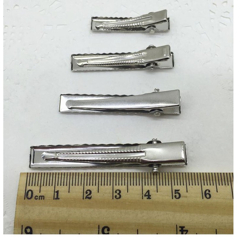 HJ Hair Clip Hairpin Metal Fittings, DIY, Silver, Approx. 100