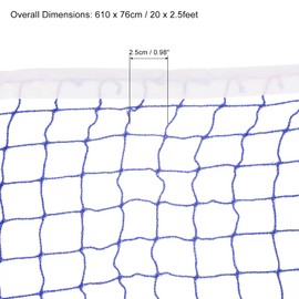 PATIKIL 20x2.5ft Badminton Net, Badminton Court Netting Replacement 0.98x0.98" Mesh with Box for Outdoor Indoor Beach Backyard, Blue