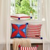 Qupace Pack of 2 Red and White Pillow Covers for