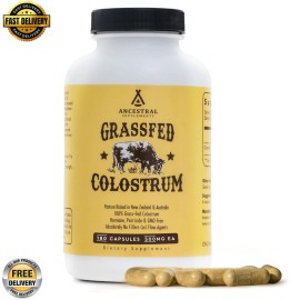 Ancestral Supplements Grass Fed Beef Colostrum Supplement, 3000 mg - 180 Capsule
